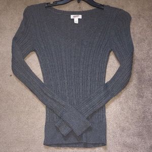 Dark gray fitted sweater